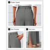 imageCicy Bell Womens Side Split Dress Pants Elastic High Waisted Wide Leg Business Casual Trousers with PocketsDark Grey