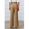 imageCicy Bell Womens Side Split Dress Pants Elastic High Waisted Wide Leg Business Casual Trousers with PocketsKhaki