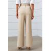 imageCicy Bell Womens Side Split Dress Pants Elastic High Waisted Wide Leg Business Casual Trousers with PocketsLight Khaki