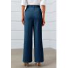 imageCicy Bell Womens Side Split Dress Pants Elastic High Waisted Wide Leg Business Casual Trousers with PocketsNavy Blue