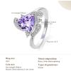 imageCicy Bell Womens Silver Plated Triangles Purple Cubic Zirconia Romantic Stackable Statement Rings for GiftsSilver