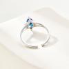 imageCicy Bell Womens Statement Rings Platinum Plated Oval Cubic Zirconia Delicate Royal Blue Cut Engagement Open Rings for GiftsWhite Gold