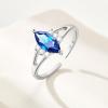 imageCicy Bell Womens Statement Rings Platinum Plated Oval Cubic Zirconia Delicate Royal Blue Cut Engagement Open Rings for GiftsWhite Gold