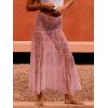 imageCicy Bell Womens Summer Lace Maxi Skirt Elastic Waist SeeThrough Asymmetric Hem Beach Cover Up Long SkirtLight Pink