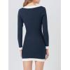 imageCicy Bell Womens Sweater Mini Dress Long Sleeve Knitted Bodycon Elegant Business Formal DressesNavy