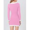imageCicy Bell Womens Sweater Mini Dress Long Sleeve Knitted Bodycon Elegant Business Formal DressesPink