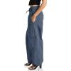 imageCicy Bell Womens Wide Leg Cargo Pants Baggy Smocked Waist Fashion Pants with PocketsNavy