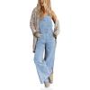imageCicy Bell Womens Wide Leg Denim Overalls Cute Vintage Adjustable Straps Bib Jeans Jumpsuits OverallsLight Blue