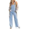 imageCicy Bell Womens Wide Leg Denim Overalls Cute Vintage Adjustable Straps Bib Jeans Jumpsuits OverallsLight Blue