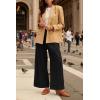 imageCicy Bell Womens Wide Leg Dress Pants High Waisted Pleated Casual Work Office Cuffed TrousersBlack
