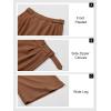 imageCicy Bell Womens Wide Leg Dress Pants High Waisted Pleated Casual Work Office Cuffed TrousersCaramel