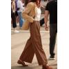 imageCicy Bell Womens Wide Leg Dress Pants High Waisted Pleated Casual Work Office Cuffed TrousersCaramel