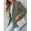 imageCicy Bell Womens Woolen Blazer Jackets Casual Long Sleeve Notch Lapel Open Front Work Office BlazersArmy Green