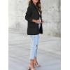 imageCicy Bell Womens Woolen Blazer Jackets Casual Long Sleeve Notch Lapel Open Front Work Office BlazersBlack