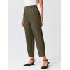 imageCicy Bell Womens Work Dress Pants High Waited Pleated Straight Leg Casual Trousers with PocketsArmy Green