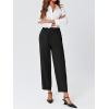 imageCicy Bell Womens Work Dress Pants High Waited Pleated Straight Leg Casual Trousers with PocketsBlack