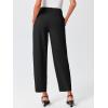 imageCicy Bell Womens Work Dress Pants High Waited Pleated Straight Leg Casual Trousers with PocketsBlack