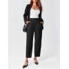 imageCicy Bell Womens Work Dress Pants High Waited Pleated Straight Leg Casual Trousers with PocketsBlack