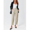 imageCicy Bell Womens Work Dress Pants High Waited Pleated Straight Leg Casual Trousers with PocketsLight Khaki