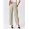 imageCicy Bell Womens Work Dress Pants High Waited Pleated Straight Leg Casual Trousers with PocketsLight Khaki