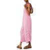 imageCicy Bell Womens Workout Casual Jumpsuits Sleeveless Zip Up Back Wide Leg Long Pants Romper with PocketsPink