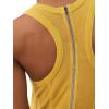 imageCicy Bell Womens Workout Casual Jumpsuits Sleeveless Zip Up Back Wide Leg Long Pants Romper with PocketsYellow