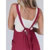 imageCicy Belll Womens Wide Leg Ruffle Jumpsuits Open Back Summer Casual Boho Long Pants RompersBurgundy