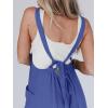 imageCicy Belll Womens Wide Leg Ruffle Jumpsuits Open Back Summer Casual Boho Long Pants RompersDark Blue
