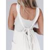 imageCicy Belll Womens Wide Leg Ruffle Jumpsuits Open Back Summer Casual Boho Long Pants RompersWhite