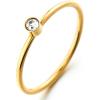 imageCicy Bell Birthstone Rings for Women 18k Gold Steel Dainty Lucky Stackable Birthday Gifts Rings04AprilWhite