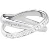 imageCicy Bell Platinum Plated X Rings for Women Trendy Cubic Zirconia Criss Cross Statement Ring Birthday Valentines Day Jewelry GiftsWhite Gold