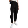 imageCicy Bell Women Casual High Waisted Button Pencil Pants Work Office Straight Leg Dress Pants Fold Pleated TrousersBlack