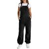 imageCicy Bell Womens Baggy Denim Overalls Loose Fit Lantern Jogger Leg Jean Jumpsuit with PocketsBlack