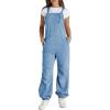imageCicy Bell Womens Baggy Denim Overalls Loose Fit Lantern Jogger Leg Jean Jumpsuit with PocketsLight Blue