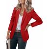 imageCicy Bell Womens Casual Blazers Open Front Long Sleeve Work Office Suit Jackets BlazerRed