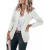 imageCicy Bell Womens Casual Blazers Open Front Long Sleeve Work Office Suit Jackets BlazerWhite
