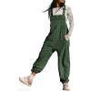 imageCicy Bell Womens Casual Overalls Baggy Adjustable Straps Bib Jogger Jumpsuits Cute Cozy OutfitsArmy Green