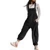 imageCicy Bell Womens Casual Overalls Baggy Adjustable Straps Bib Jogger Jumpsuits Cute Cozy OutfitsBlack