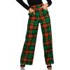 imageCicy Bell Womens Casual Plaid Pants Wide Leg High Waisted Lightweight Summer Loose Suit Pants with PocketsRedgreen