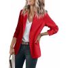 imageCicy Bell Womens Long Sleeve Blazers Open Front Business Casual Knit Stretchy Lightweight Suit JacketsRed
