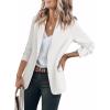 imageCicy Bell Womens Long Sleeve Blazers Open Front Business Casual Knit Stretchy Lightweight Suit JacketsWhite