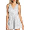 imageCicy Bell Womens Sequin Sleeveless Rompers Cute V Neck Wide Leg Cocktail Evening Party Clubwear Dressy Short JumpsuitsWhite