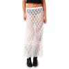 imageCicy Bell Womens Sheer Lace Maxi Skirt Summer Beach Coverups Casual Streetwear Long Y2K SkirtsWhite