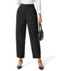 imageCicy Bell Womens Work Dress Pants High Waited Pleated Straight Leg Casual Trousers with PocketsBlack