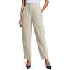 imageCicy Bell Womens Work Dress Pants High Waited Pleated Straight Leg Casual Trousers with PocketsLight Khaki