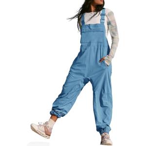 imageCicy Bell Womens Casual Overalls Baggy Adjustable Straps Bib Jogger Jumpsuits Cute Cozy OutfitsBluish Gray