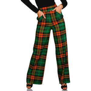 imageCicy Bell Womens Casual Plaid Pants Wide Leg High Waisted Lightweight Summer Loose Suit Pants with PocketsRedgreen