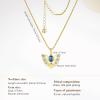 imageCicy Bell 18k Gold Plated Butterfly Pendant Necklace for Women Natural Sapphire Cubic Zirconia Rope Chain Drop Necklace Trend Jewelry Gift 177quot  19quot ExtenderYellow Gold