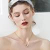 imageCicy Bell 18k Gold Plated Butterfly Pendant Necklace for Women Natural Sapphire Cubic Zirconia Rope Chain Drop Necklace Trend Jewelry Gift 177quot  19quot ExtenderYellow Gold
