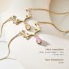imageCicy Bell 18k Gold Plated Christmas Necklace Reindeer Zircon Gemstone Pendant Necklaces 15quot2quotChampagne